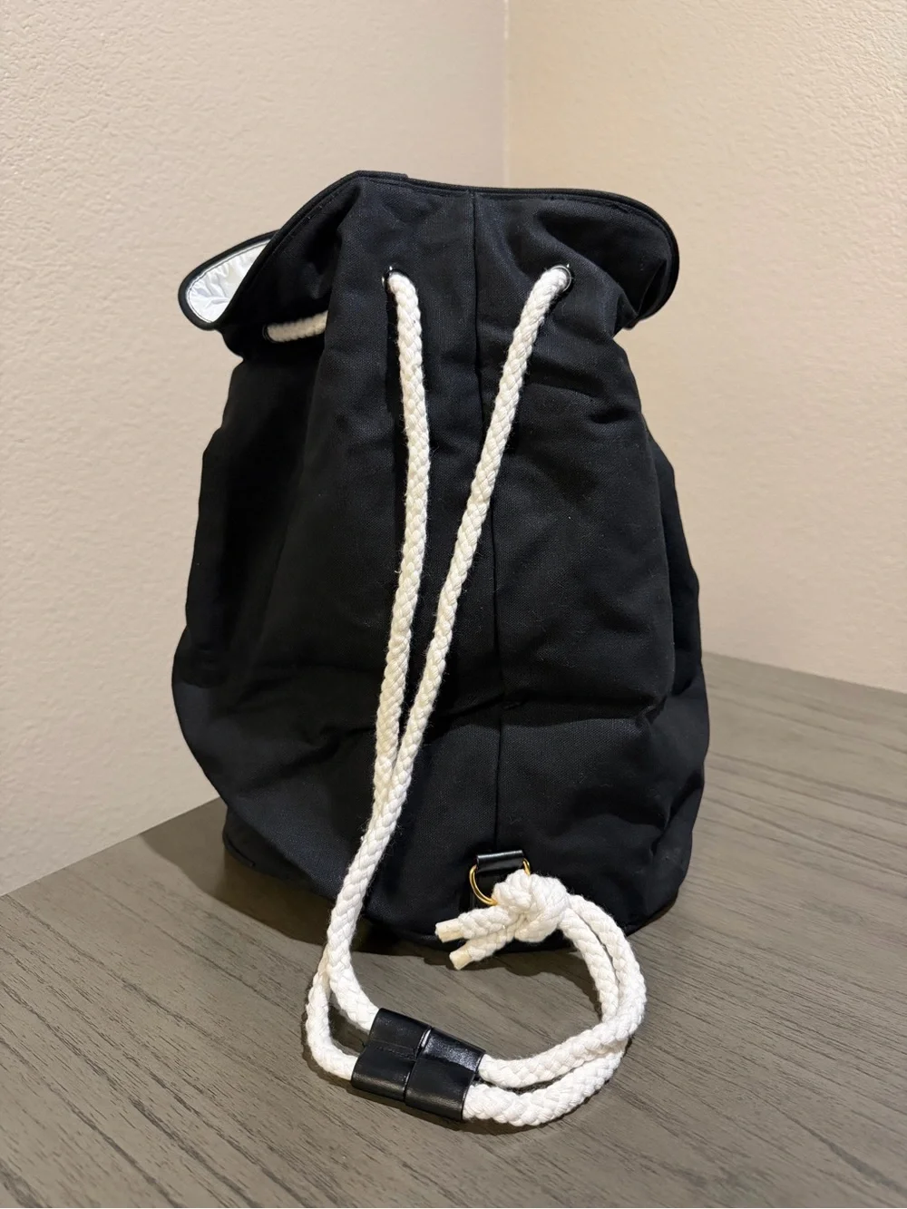 CHANEL Black Canvas Duffel Bag